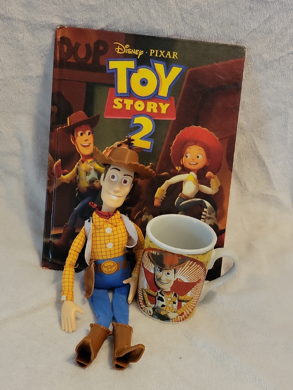 Disney Pixar Toy Story 2 Woody Doll & Mug Set With Book